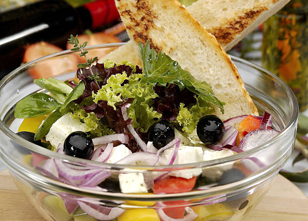 Greek salad stock photo