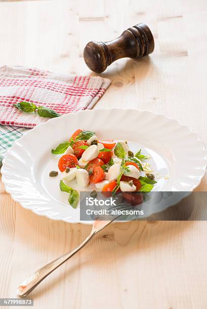 Caprese Salad Stock Photo - Download Image Now - Basil, Caper, Caprese Salad