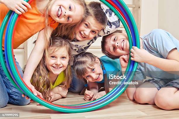 Five Cheerful Kids Stock Photo - Download Image Now - Child, Playing, Playful