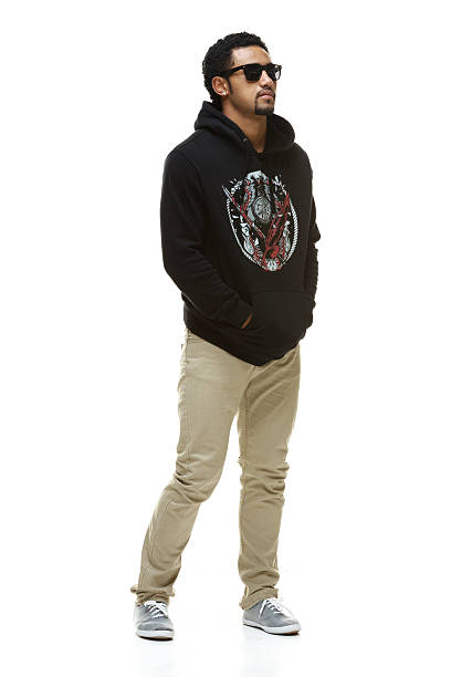 istock Man wearing hooded sweatshirt 472002201