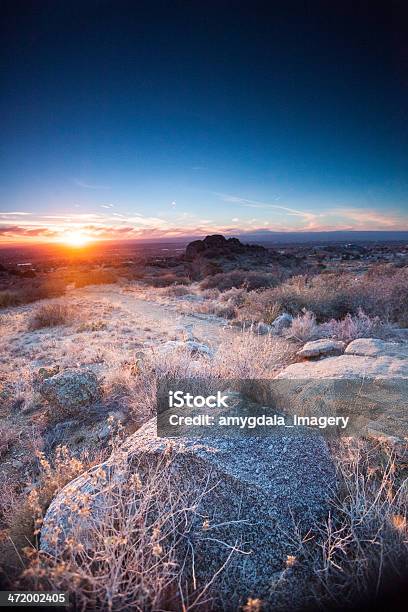 Paisagem Do Pôr Do Sol - Fotografias de stock e mais imagens de Albuquerque - Novo México - Albuquerque - Novo México, Pôr-do-sol, Amarelo