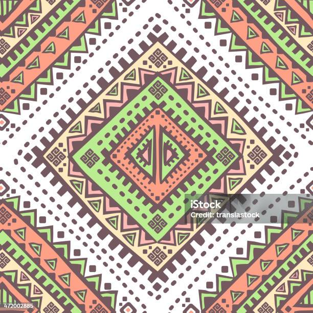 Tribal Vintage Ethnic Seamless Stock Illustration - Download Image Now - Abstract, Celebration, Cultures