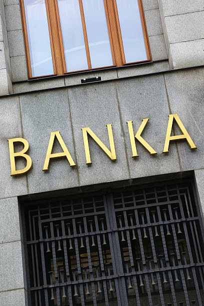 istock Bank sign in Prague 472003102