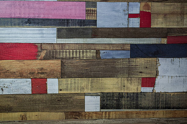 istock Old wooden surface painted in different colors 472003126