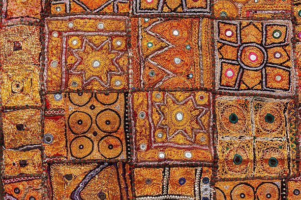 istock Colorful indian fabric textile. India 472005685