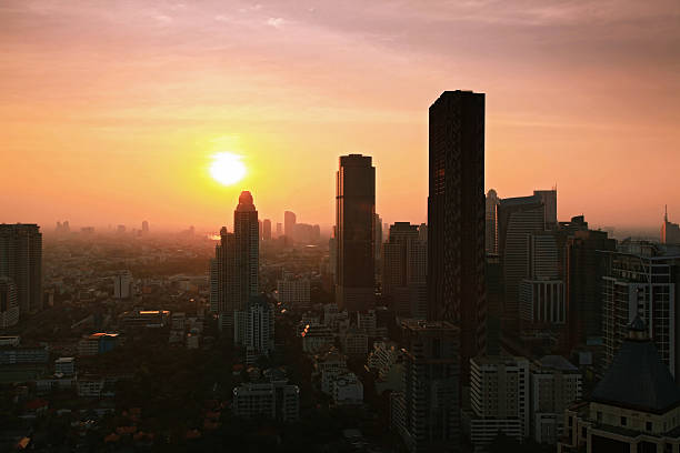 istock Bangkok Skyline cityscape with sunset 472007949