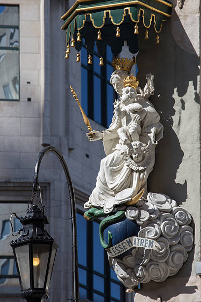 istock Antwerp - baroque Madonna from house facade 472009325