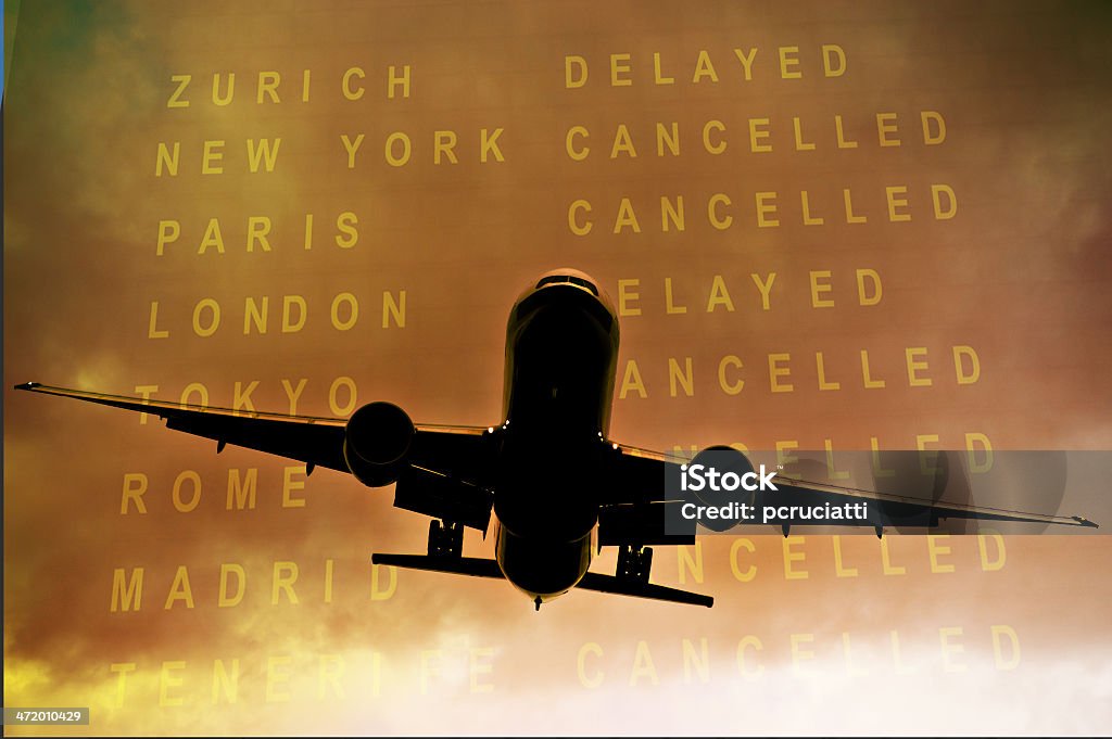 Voos cancelados - Foto de stock de Avião comercial royalty-free