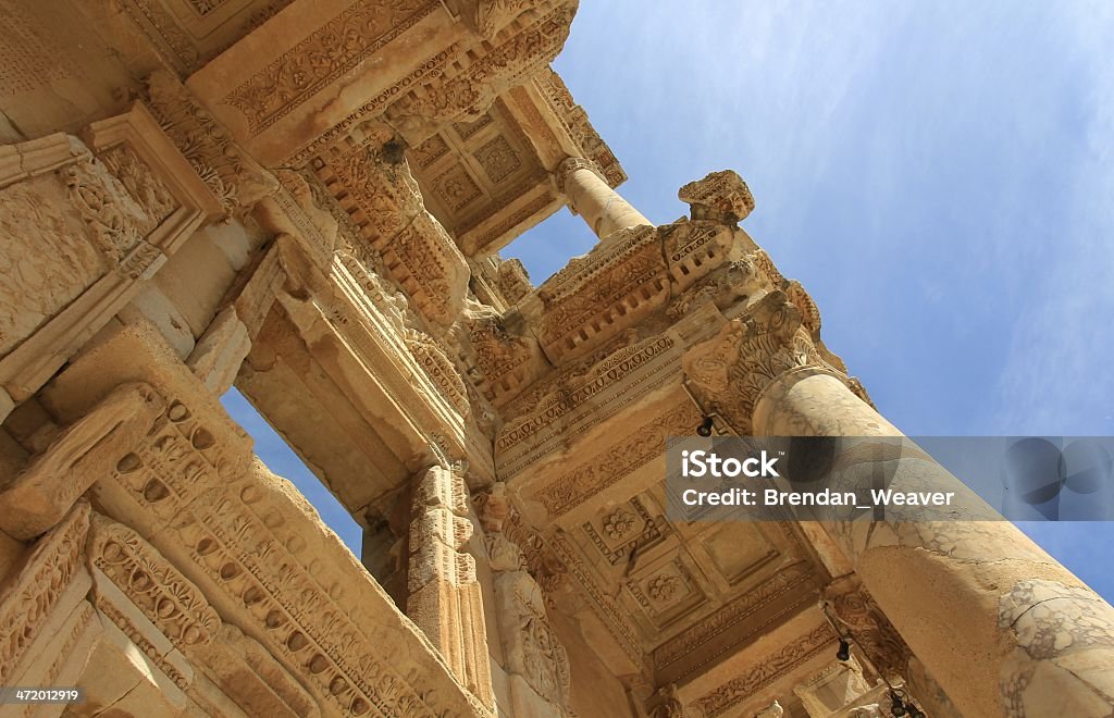 Biblioteca de Celsus, em Éfeso - Foto de stock de Arcaico royalty-free