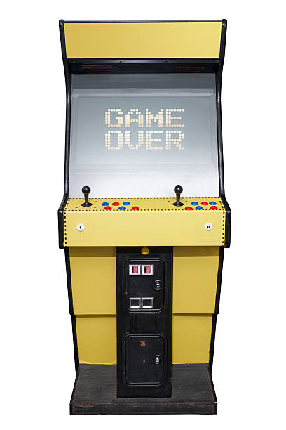 arcade game over - retro revival video game joystick gamer 뉴스 사진 이미지