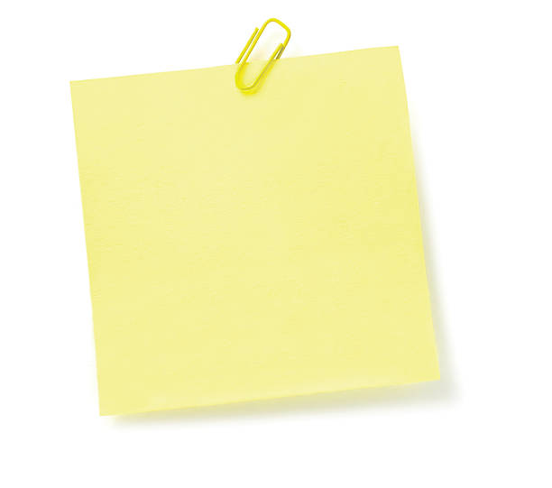 istock Yellow To-Do List Post-It sticker paperclip, blank empty isolated note 472017361