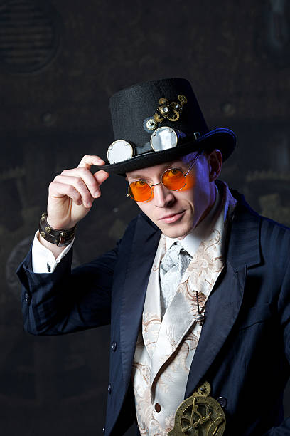 istock Portrait of a steampunk man 472017560
