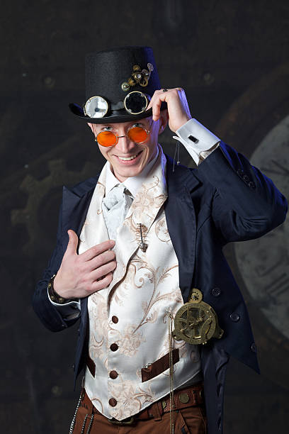 istock Portrait of a steampunk man 472017562