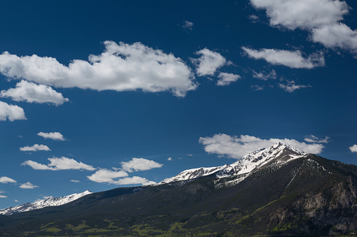 A snow capped mountain in Colorado.