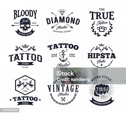 istock Tattoo Studio Emblems 472017622