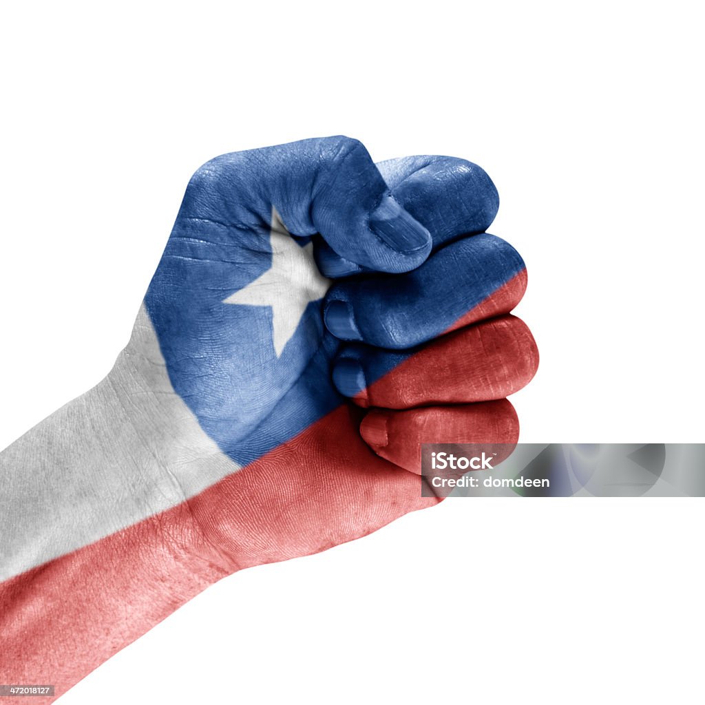 Chile-Flagge auf der Hand. - Lizenzfrei Aggression Stock-Foto