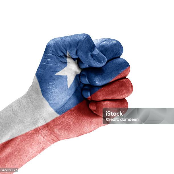 Chileflagge Auf Der Hand Stockfoto und mehr Bilder von Aggression - Aggression, Arme hoch, Ausgestreckte Arme