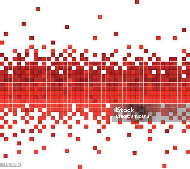 Abstract Red Technology Check Pattern Background Stock Illustration ...