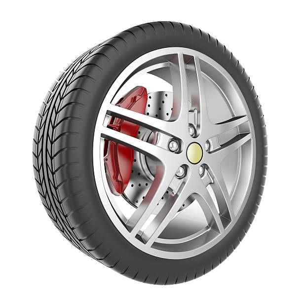istock Sport car wheel isolated on a white background 472021162