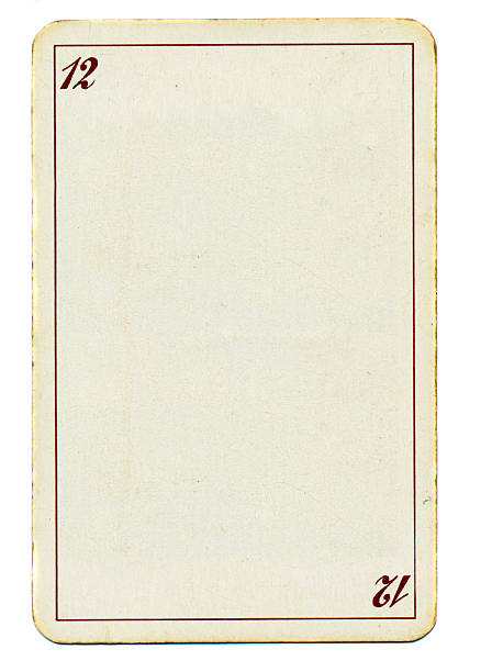 istock empty playing card paper background with number twelve 12 472024457