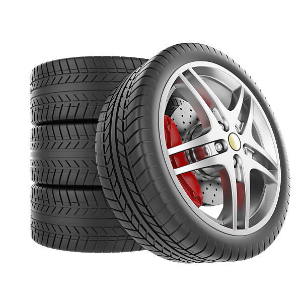 istock Sports car wheels isolated on white background 472024876