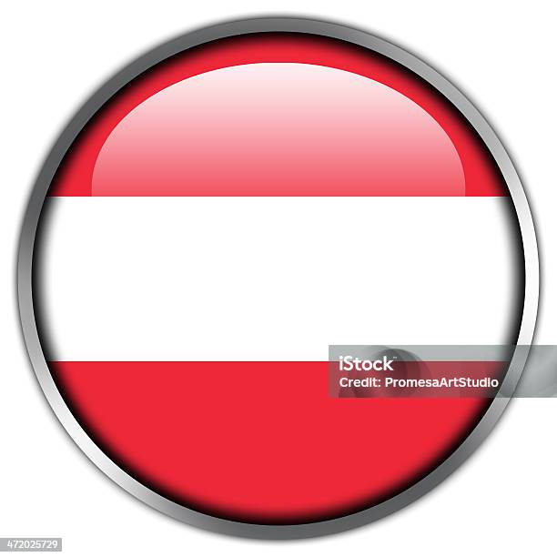 Austria Flag Glossy Button Stock Illustration - Download Image Now - Austria, Badge, Banner - Sign