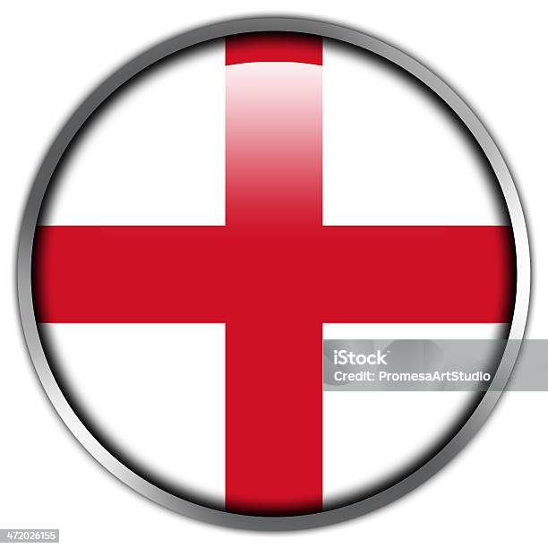 Przycisk Flaga Anglii Błyszczące - Stockowe grafiki wektorowe i więcej obrazów Anglia - Anglia, Autorytet, Baner