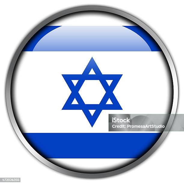 Israelflagge Glänzend Knopf Stock Vektor Art und mehr Bilder von Abzeichen - Abzeichen, Bedienungsknopf, Design