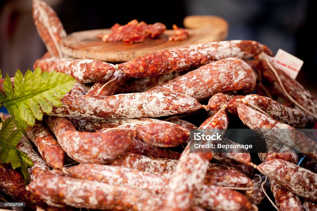 salami Close up of delicious salame Butcher Stock Photo