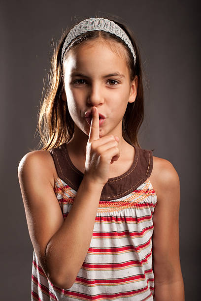 istock little girl showing silence gesture 472027549