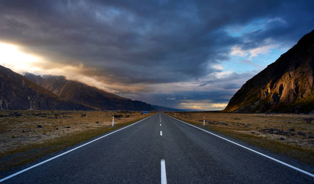 istock Mt Cook National Park Road 472028701