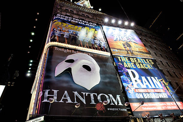 times square - chicago at night - fotografias e filmes do acervo