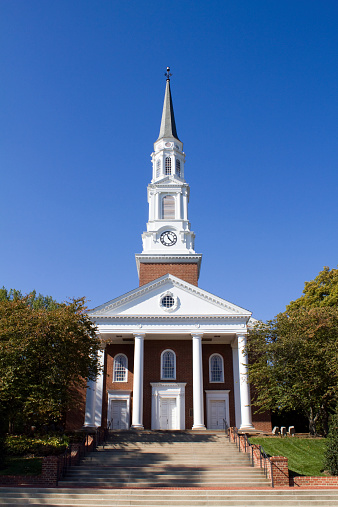 Memorial Chapel on campus of the University of Maryland located in College Park, MD.