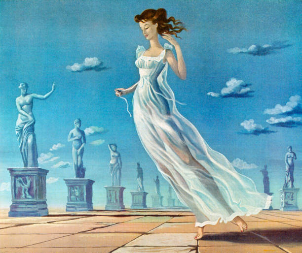 istock Woman Wearing Goddess Nightgown 472038676