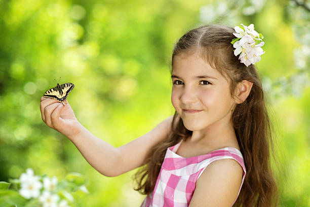 istock Girl with butterfly 472039651