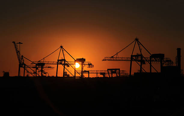 Industrial Sunrise stock photo
