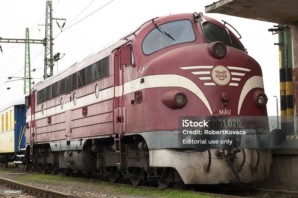 Antiga locomotiva a diesel - Foto de stock de Antiguidade royalty-free