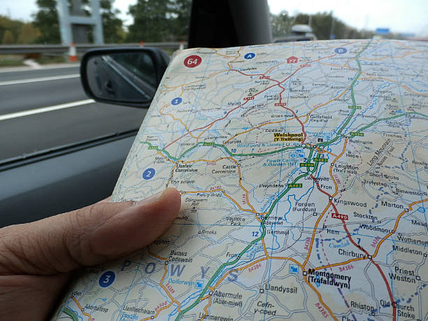 istock Close-up of a road map with navigation 472044927