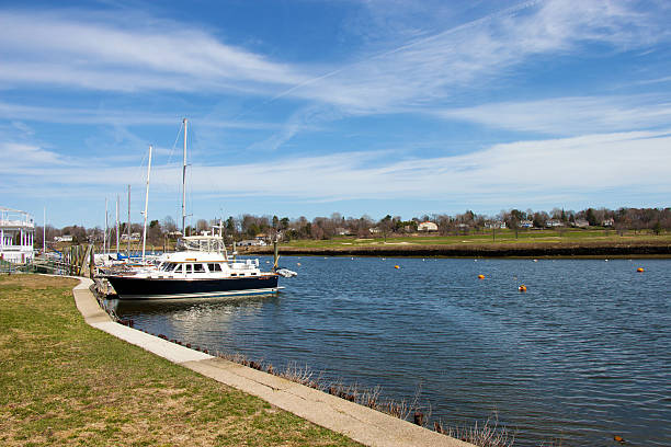 Boat in Harbor in Connecticut