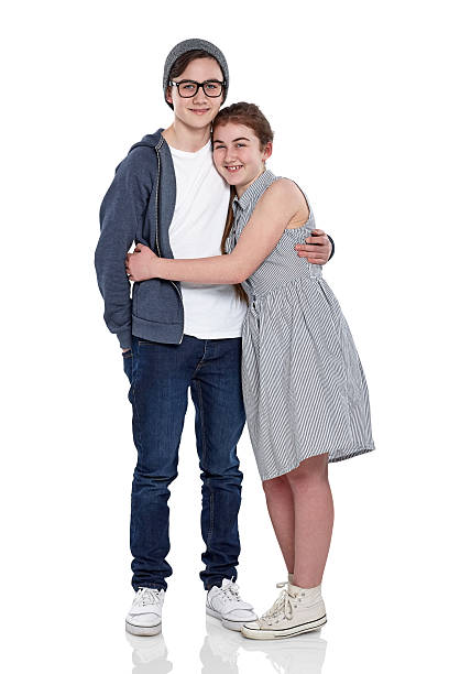 istock Happy young brother and sister 472046412