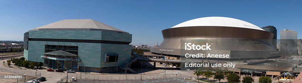 New Orleans Sports and Entertainment Complex (panorâmica) - Royalty-free Smoothie King Center Foto de stock