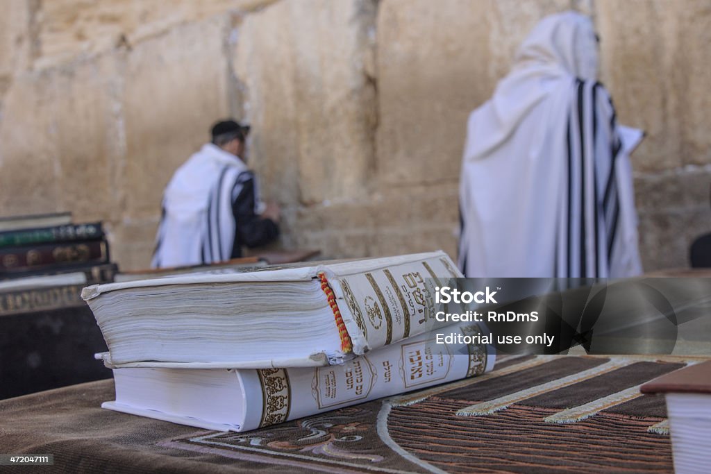 Beten an der westlichen Mauer - Lizenzfrei Alt Stock-Foto