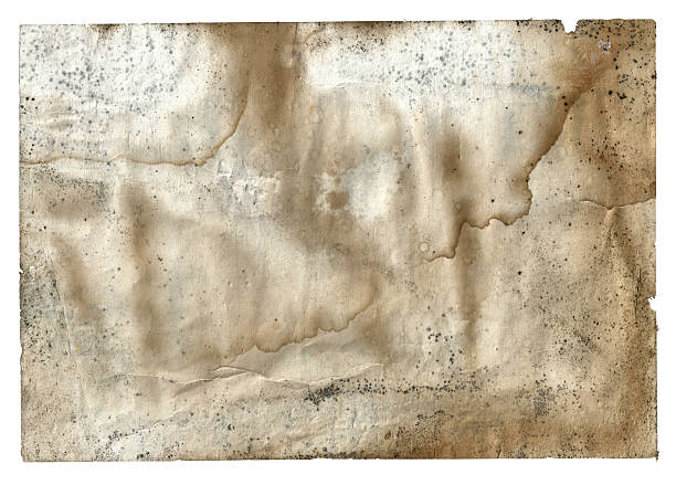 istock Old vintage dirty torn blank page book on a white 472048956