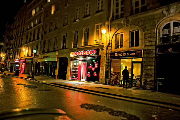 Sex shop in Paris, France stock photo