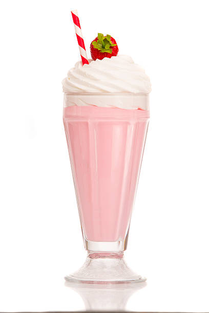 Strawberry Milkshake isolated On White stock photo