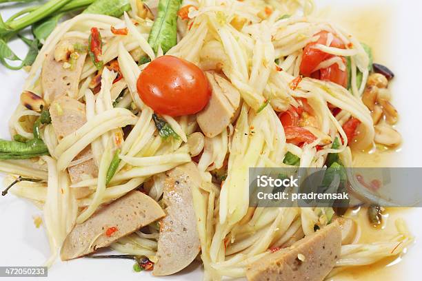 Comida Tailandesa Ensalada De Papaya Foto de stock y más banco de imágenes de Alimento - Alimento, Asia, Comida vegetariana