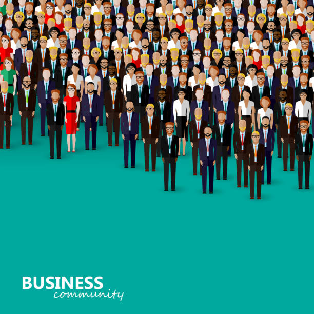 istock vector flat illustration of business or politics community 472053104
