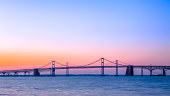 Chesapeake Bay Bridge with Beautiful Sunrise