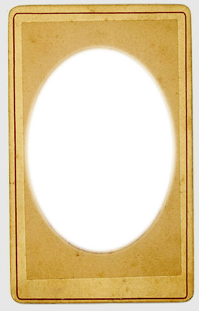 istock ancient ornamental photo paper card oval frame isolated on white 472057659