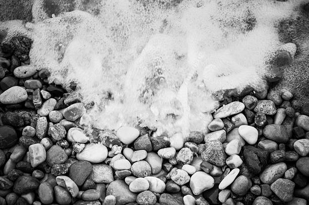 The rocky shore of Lake Michigan in Michigan's Upper Peninsula. Nikon D300 (RAW).